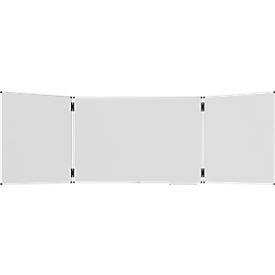 Klapptafel Legamaster UNITE PLUS, magnetisch, 5 Schreibflächen, B 1500/3000 x T 13,4 x H 1000 mm, emaillierter Keramikstahl, weiß